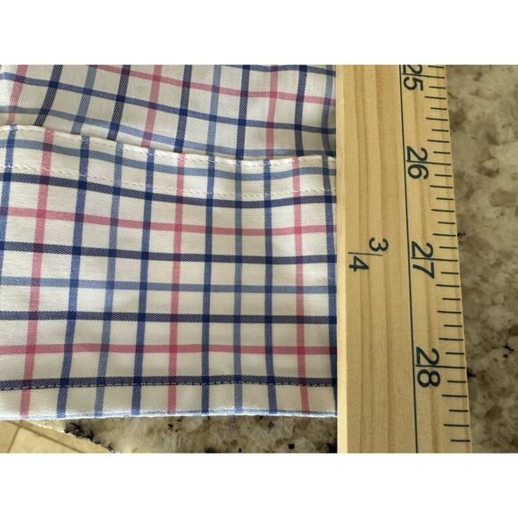 Lauren RL Shirt Men’s 18 38/39 Tall Blue Checked Logo Preppy Academic - Picture 11 of 12
